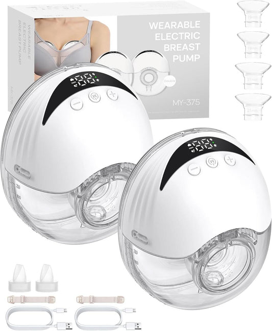 Tire-lait électrique Mains-libres - Sans fils et Silencieux - 4 Modes et 12 Niveaux - Téterelles 19/21/24mm inclus