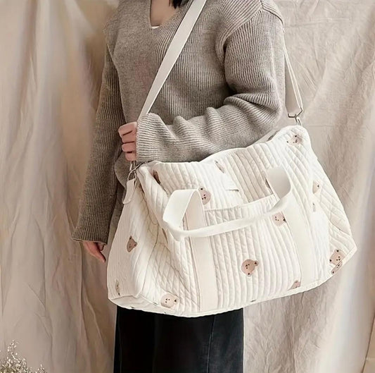 Sac à langer Petit Ours bébé - Grand format, Bandoulière ajustable, Voyage/Quotidien