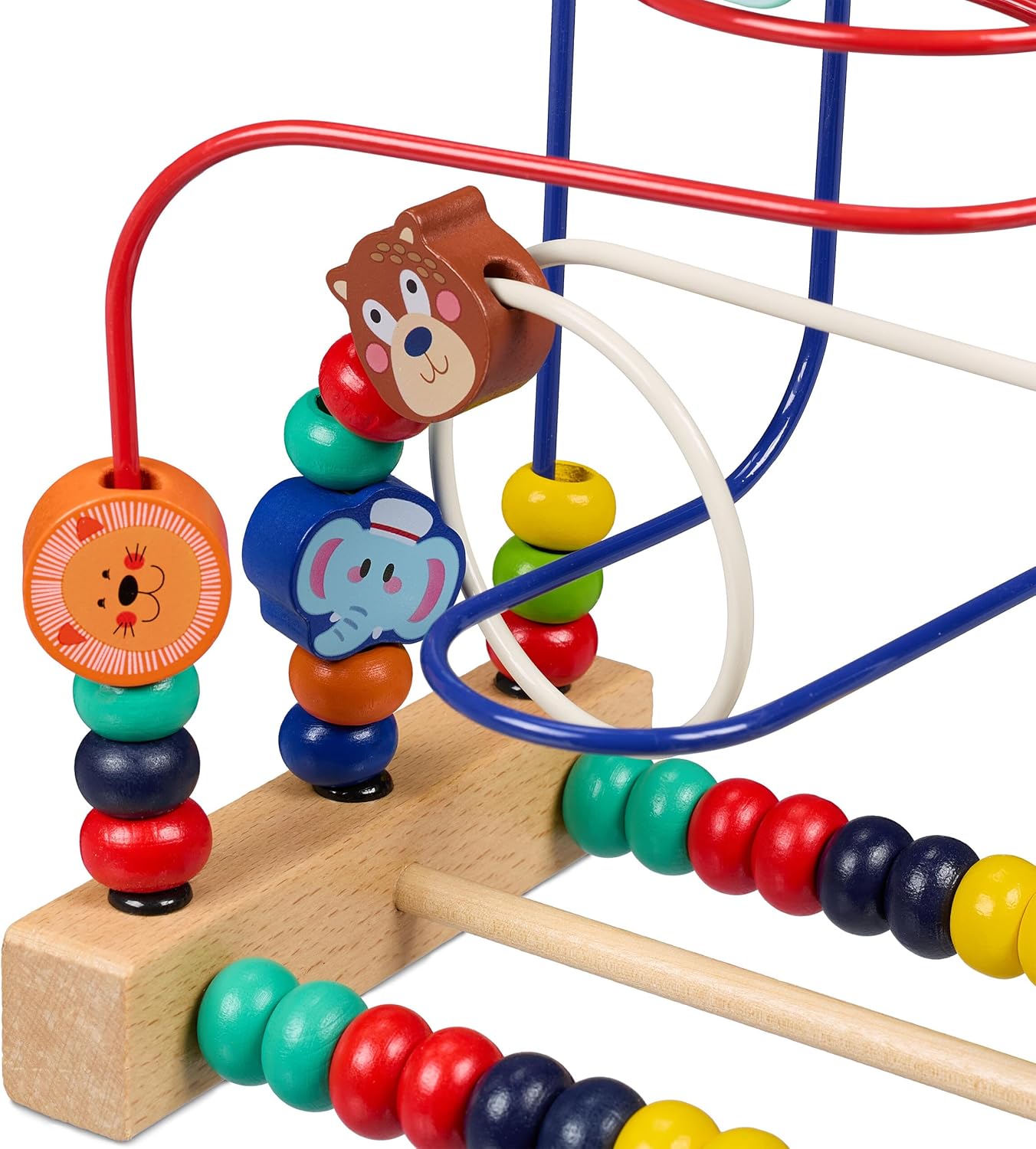 Jeu Montessori Bébé / Enfant dès 1 ans -  motricité Fine Labyrinthe de Perles en Bois