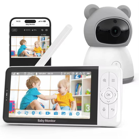 Babyphone Caméra Video Full HD 5'' 1920 - App Mobile Wi-Fi