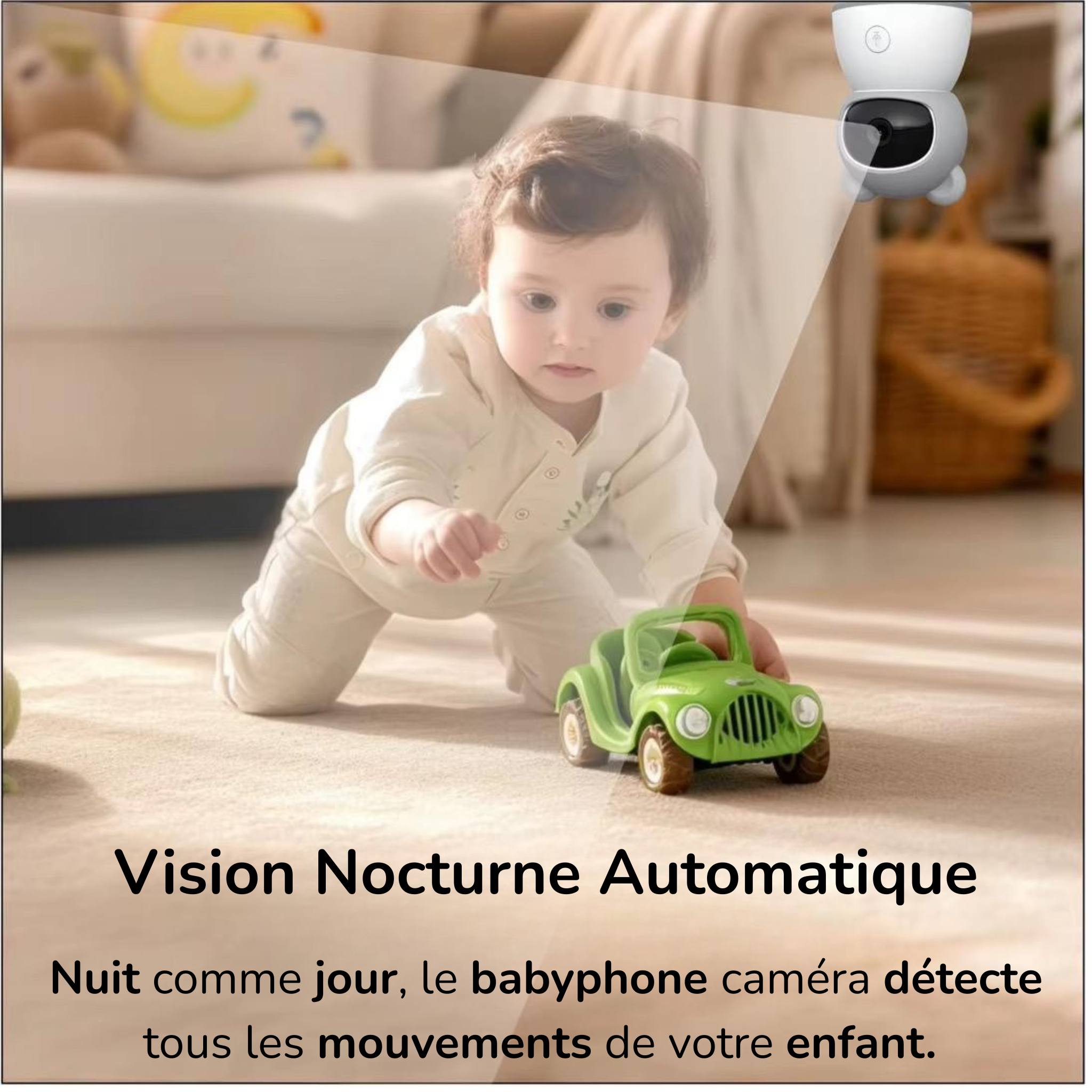 Babyphone Caméra Video Full HD 5'' 1920 - App Mobile Wi-Fi