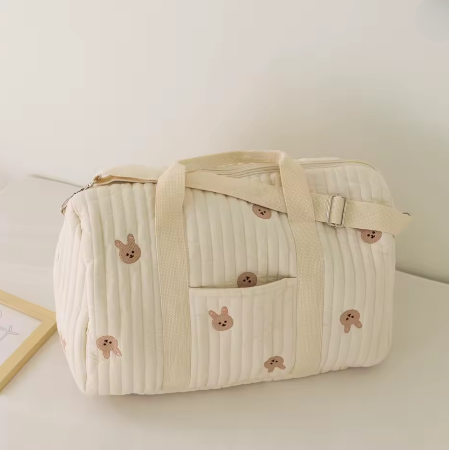 Sac à langer Petit Ours bébé - Grand format, Bandoulière ajustable, Voyage/Quotidien