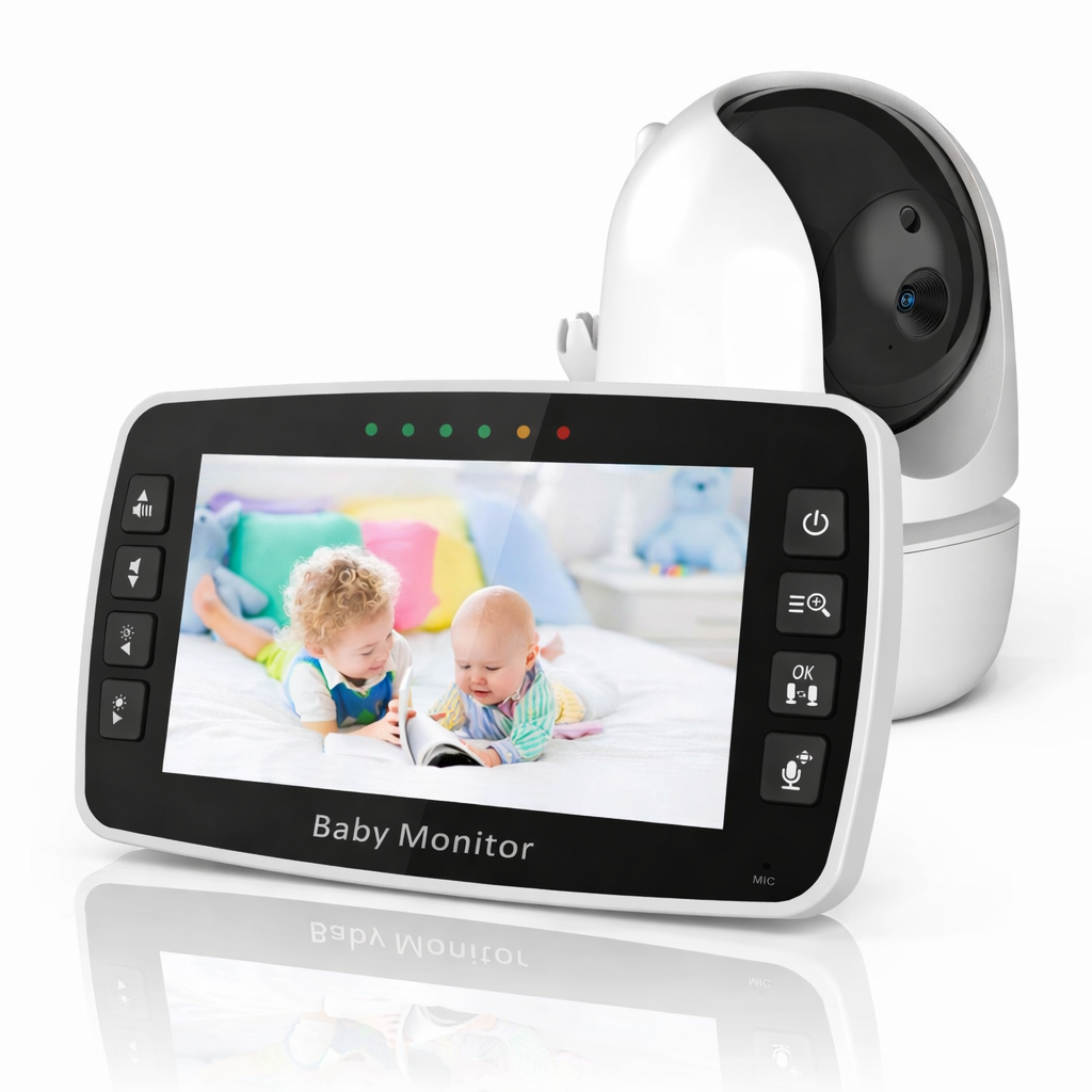 Moniteur Bébé Vidéo 4,3’’ – Audio Bidirectionnel, Vision Nocturne & Surveillance Sécurisée | Bebestudio