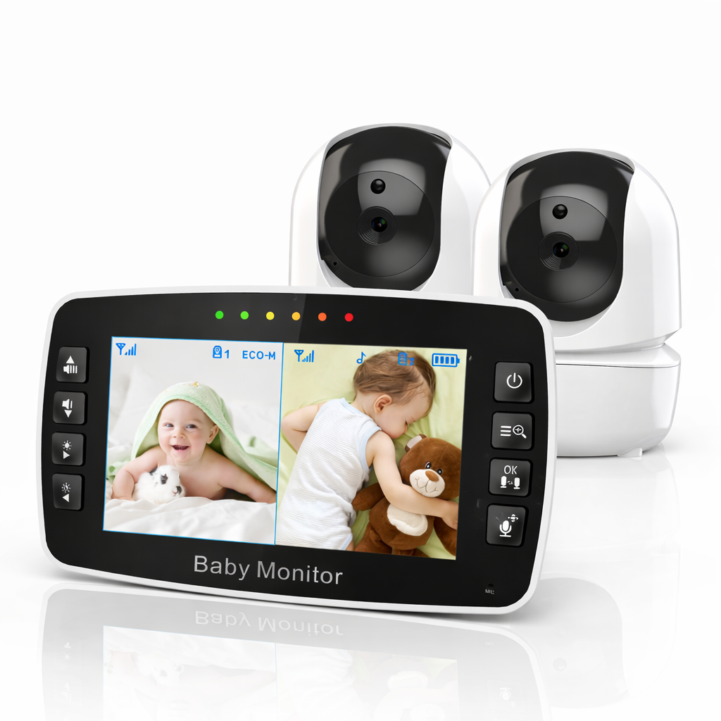 Moniteur Bébé Vidéo 4,3’’ – Audio Bidirectionnel, Vision Nocturne & Surveillance Sécurisée | Bebestudio
