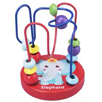 Jeu Montessori Bébé / Enfant dès 1 ans -  motricité Fine Labyrinthe de Perles en Bois