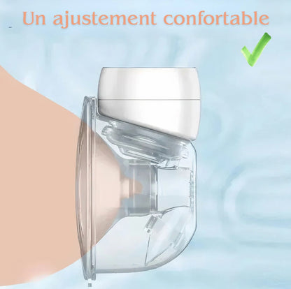 Tire-Lait Électrique Portable Mains Libres – Double Pompage, Écran LCD, Rechargeable USB Capacité de 180 ml