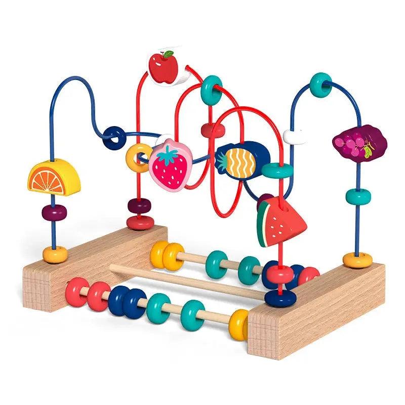 Jeu Montessori Bébé / Enfant dès 1 ans -  motricité Fine Labyrinthe de Perles en Bois