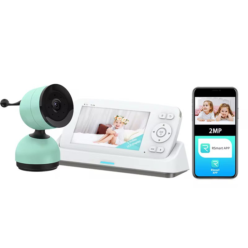 Baby Monitor 1080p – Caméra WiFi Panoramique, Zoom Numérique, Vision Nocturne, Alertes Intelligentes
