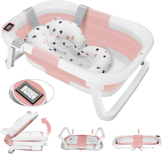 baignoire pliable bebe rose