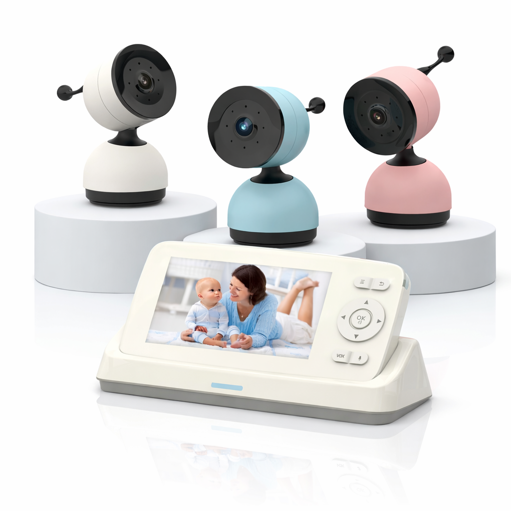 Baby Monitor 1080p – Caméra WiFi Panoramique, Zoom Numérique, Vision Nocturne, Alertes Intelligentes
