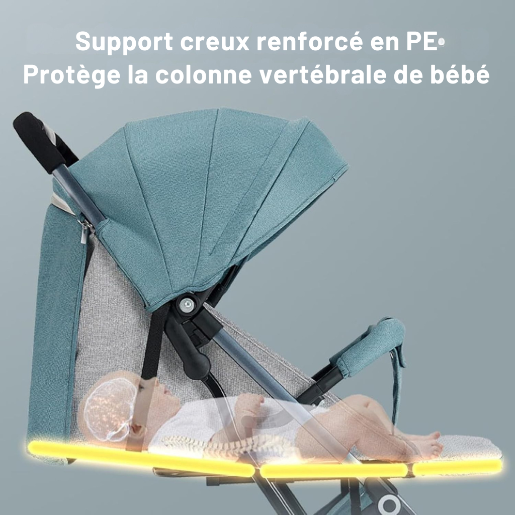 Poussette Bébé 3 en 1 Pliable – Landeau Multifonction avec Pare-Soleil & Auvent | Bebestudio