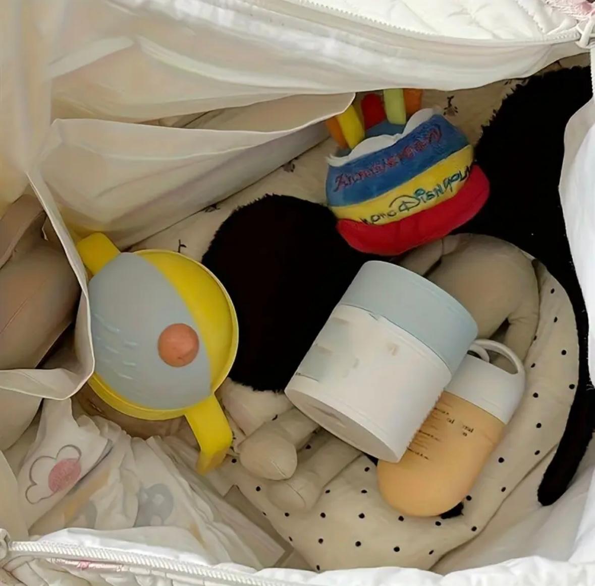 Sac à langer Petit Ours bébé - Grand format, Bandoulière ajustable, Voyage/Quotidien