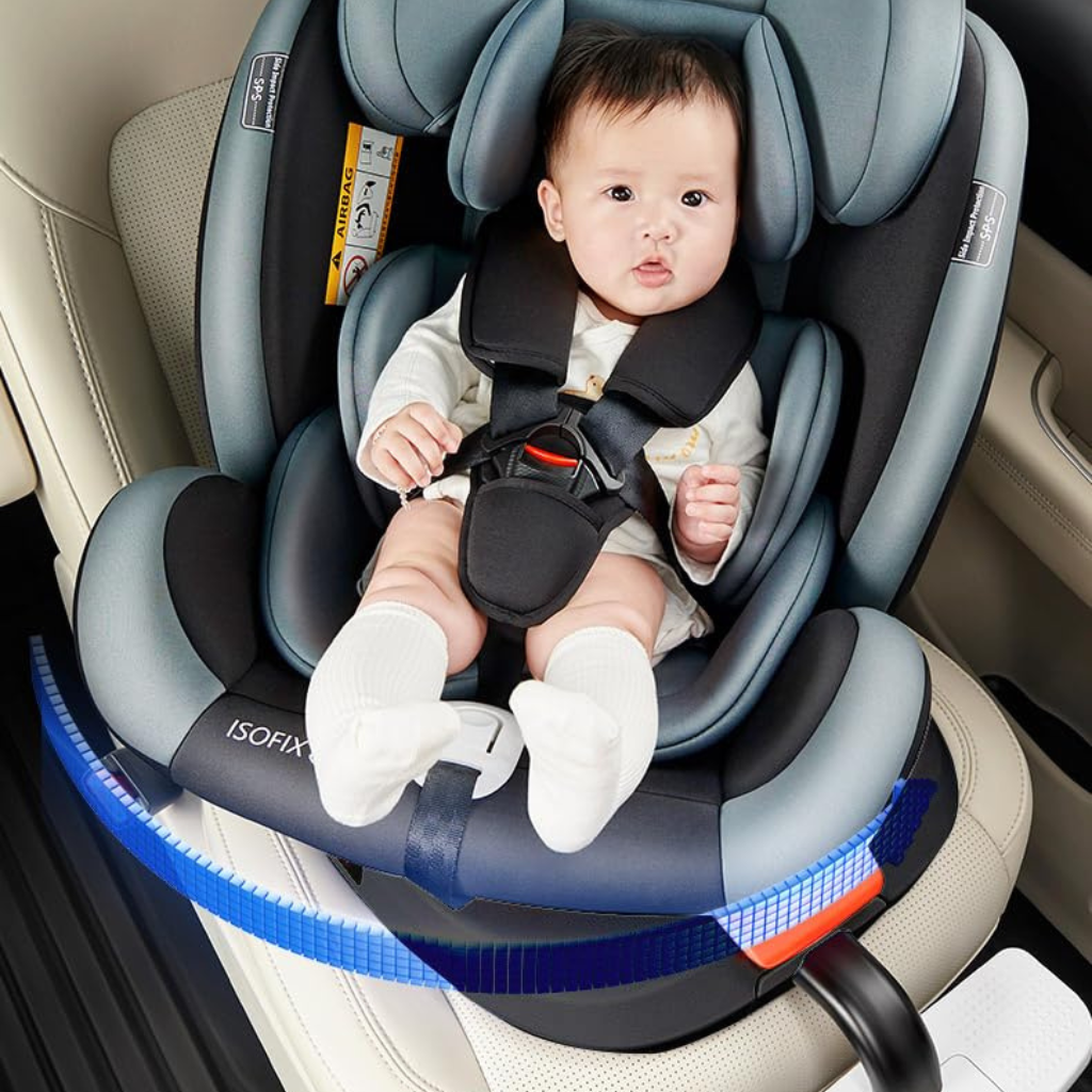 Siège Auto Bébé Rotatif 360° Isofix Modèle B – Sécurité Évolutive 9–36 kg, Harnais 5 Points | Bebestudio