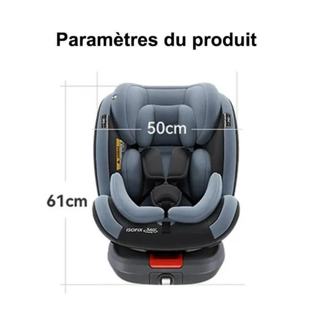 Siège Auto Bébé Rotatif 360° Isofix – Sécurité Évolutive 9–36 kg, Harnais 5 Points | Bebestudio
